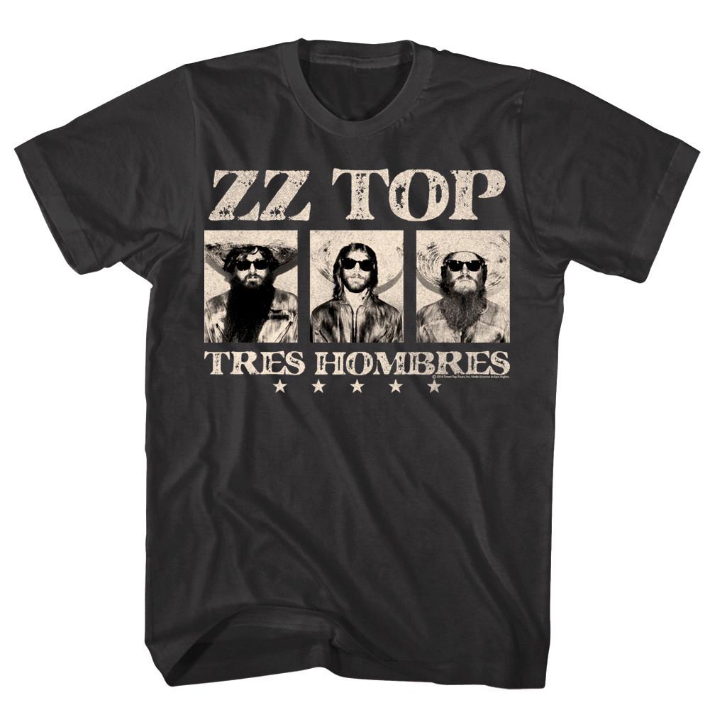 ZZ Top Tres Hombres Album Cover Mens T Shirt Rock Band Beards Concert Tour Merch XXL