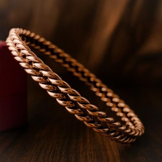 Pure Copper Double Twisted Rope Bangle, Arthritis Pain Relief Cuff Bracelet, Handmade Minimalist Jewelry