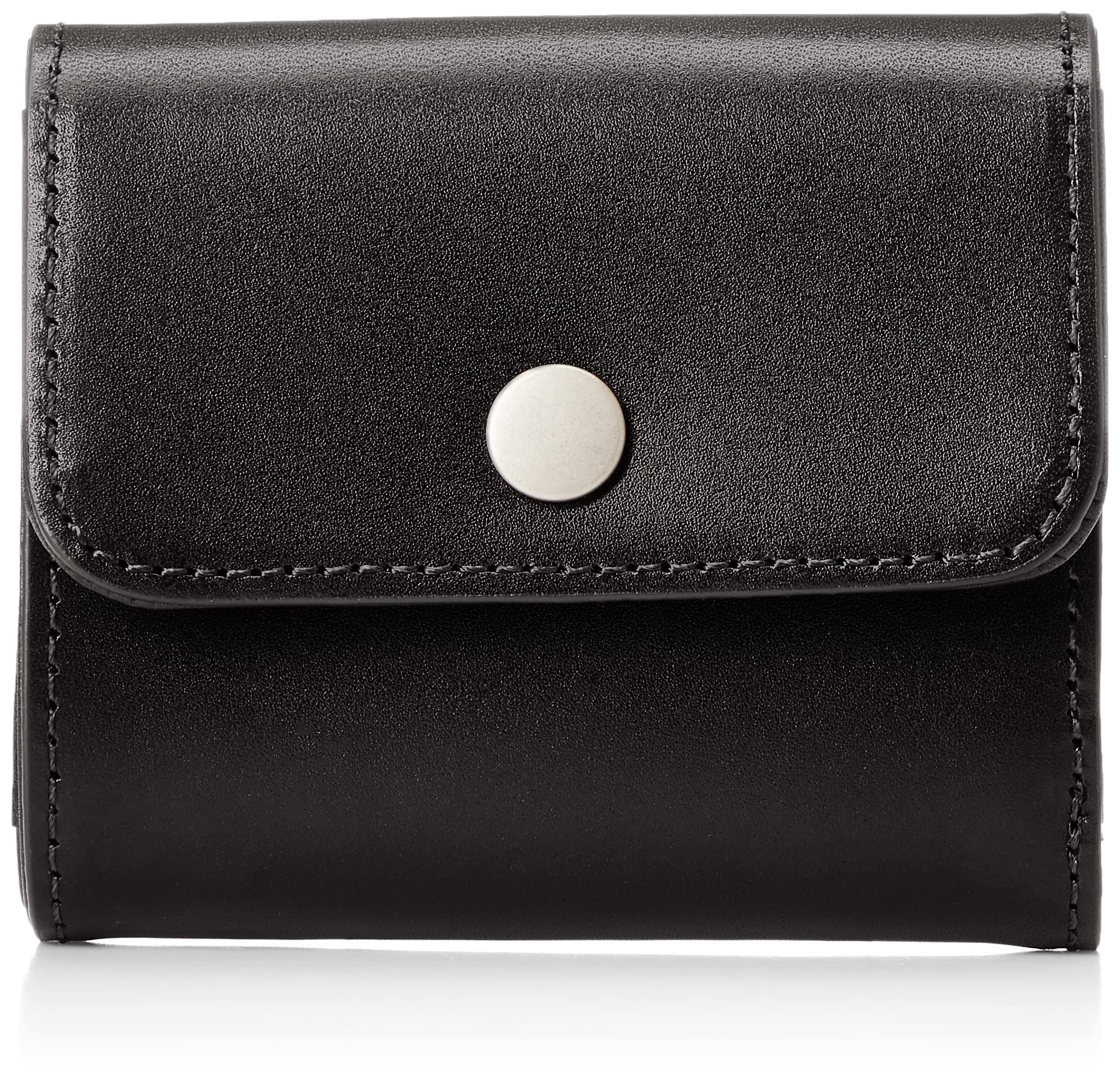 [Идея Маргарет Хоуэлл] Трехстворчатый кошелек на кнопке, Черный, Один размер