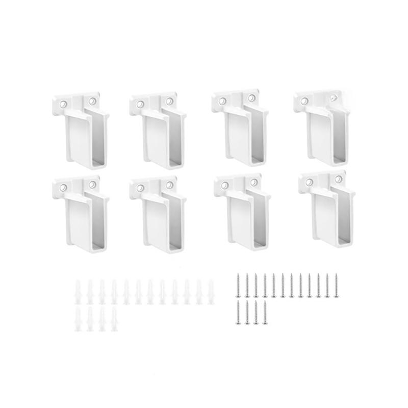 8/12Pcs Wardrobe Bracket Closet Rod End Supports Wire Shelf Corner Support Bracket Portable Wire Rack End Bracket