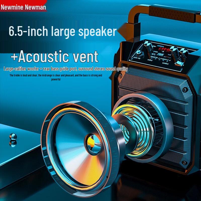 Newmine K98 Portable Bluetooth Speaker with Dual Microphones