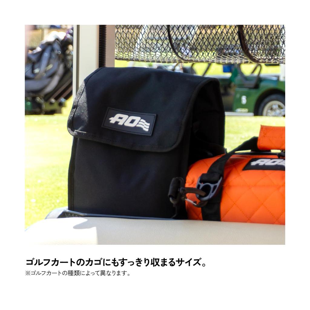 AO Coolers Flap Lid Lunch 8L Shoulder Compact Cooler Bag for and School Japanese Cooler, Black, Capacity, Strap, Lightweight, Insulated, Box/Insulated