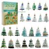 Seeglas-Weihnachtsbaum-Adventskalender mit Schmuckanhänger