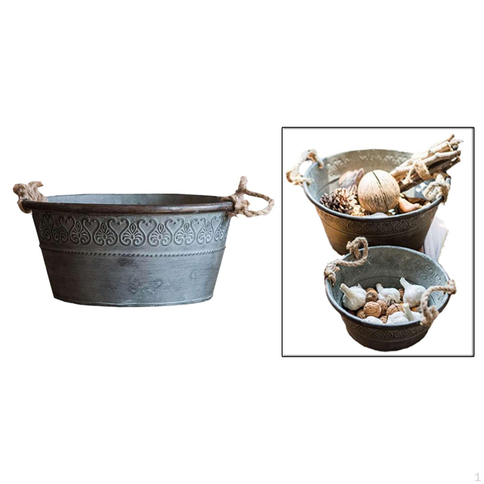 

Decorative Tin Pails for Indoor And Outdoor Planting 22cmx9.5cm