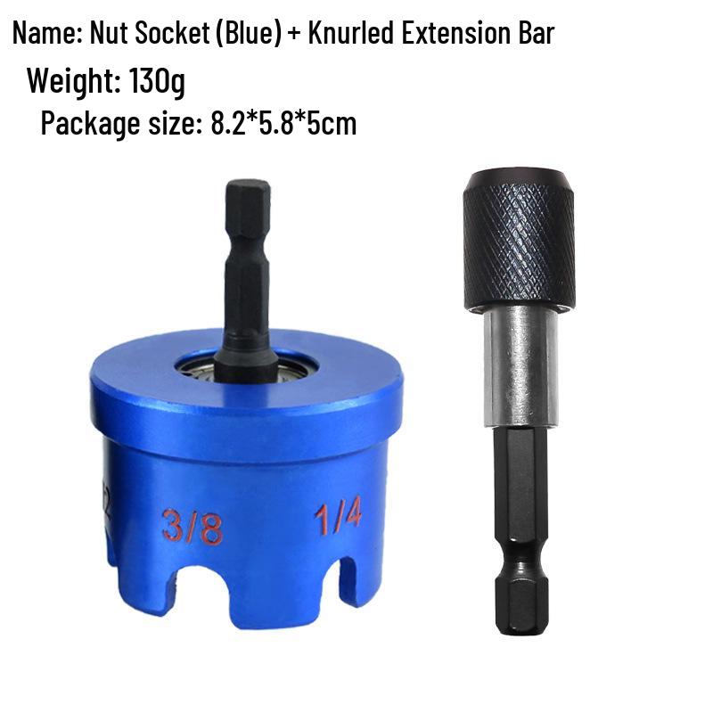 Multi-Functional Aluminum Alloy Nut Driver & Drill Bit Adapter Kit