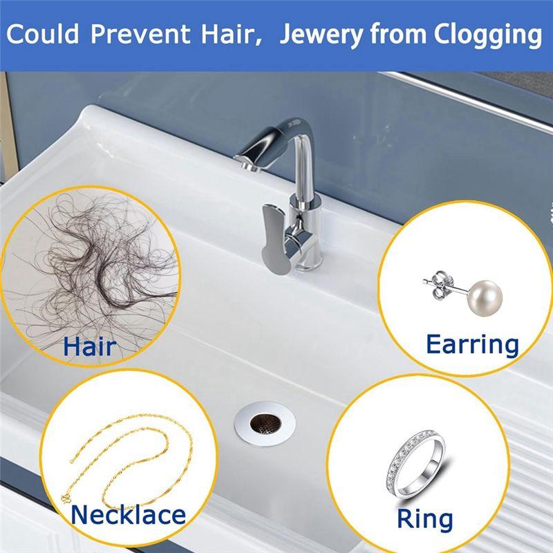 AEE2-Bathroom Sink Drain Strainers For 1.2-1.6Inch Drain Hole, 1Inch Small Conical Stainless Steel Bathtub Drain Cover
