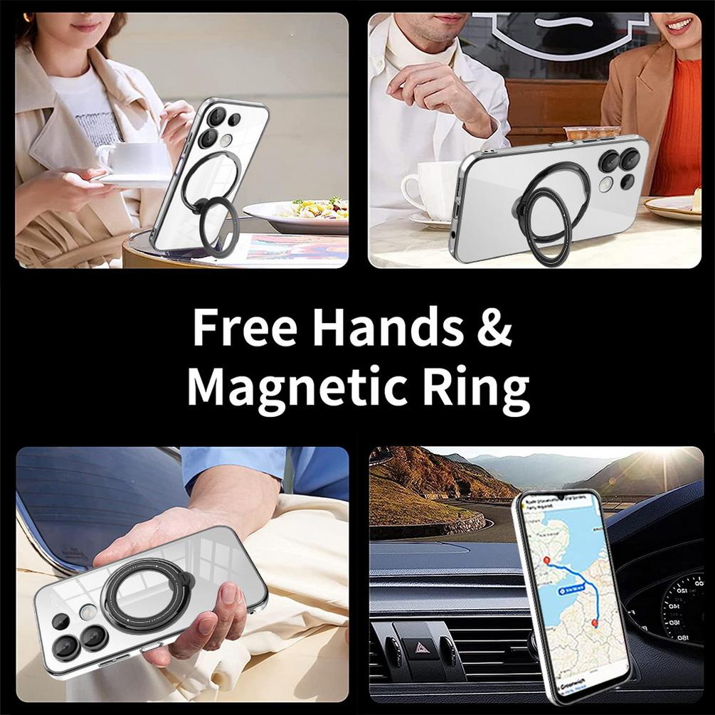 Magsafe Magnetic Absorption Plated case For Xiaomi Redmi Note 13 Pro + 12 11 11S Redmi 13C 12C 10C 9A Full Camera Protect Cover