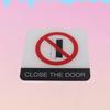 Acrylic Creative Signage CLOSE THE DOOR Sign Wall Label Sticker Warning Badge for Offices Conference Rooms Warehouses Machine Rooms Laboratories