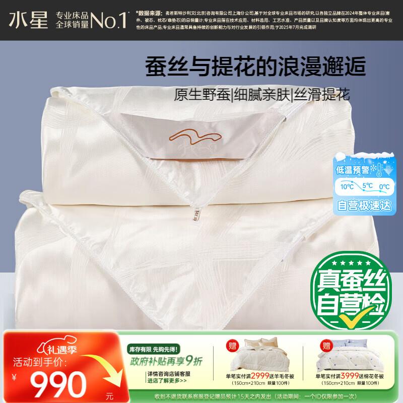 Mercury Home Textiles 2-in-1 All-Season Tussah Silk Quilt 220cm*240cm