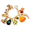 Women's Bohemian OT Buckle Alloy Diamond Love Heart Shaped for Bracelet Fashion Street Shoot Sweet Temperament Jewelry-