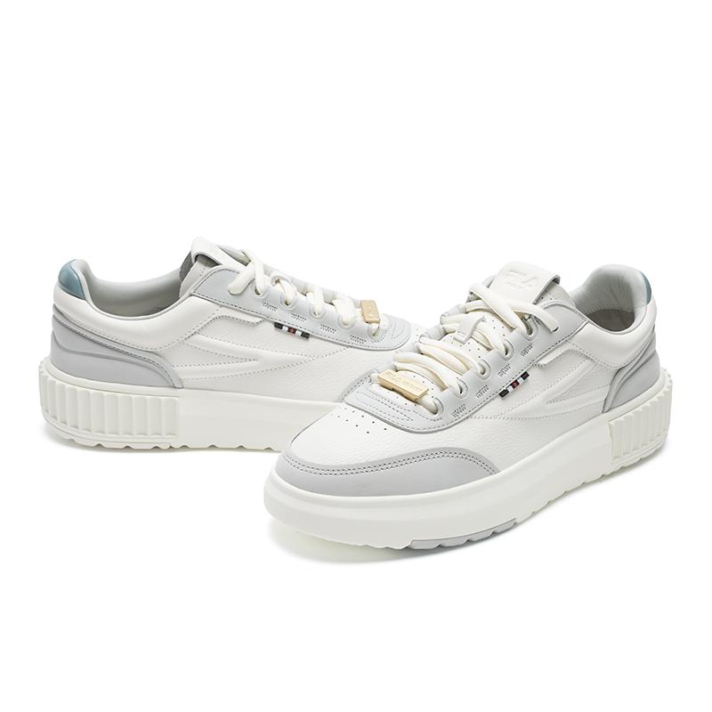 FILA Romanica Thick Sole Soft Classic Versatile Low Top Skate Shoes Men Sneakers White Gray F12M431208FSD