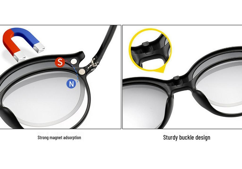 22XX Magnetic Clip-on Polarized Sunglasses for UV Protection and Driving