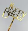 50-Piece Happy Birthday Acrylic Cake Decoration Inserts - Creative English Design for Prosperity, Health, and Longevity