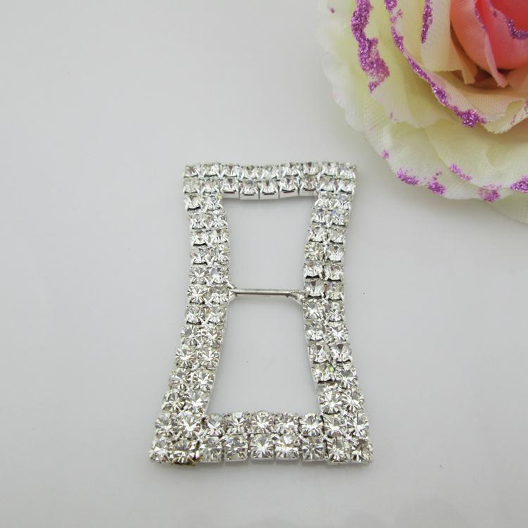 Rhinestone Invitation Ribbon Slider Buckle for Ribbons Wedding Supply Gift Wrap Hair Bow Center