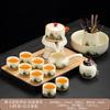 Ru kiln Qingshan lazy tea set, a full set of business kung fu tea set, office holiday gifts can be ordered