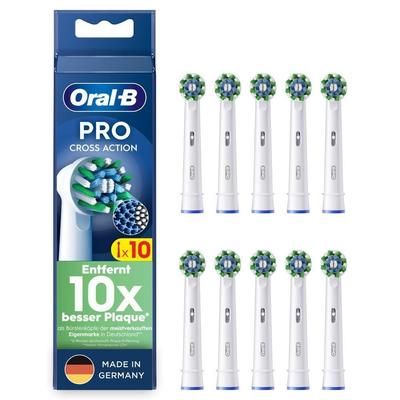 Braun Electric Toothbrush Replacement PRO Cross Oral-B Brushes, Multi-Action Brush, Action, 10-Pack, EB50RX-10 [Used]