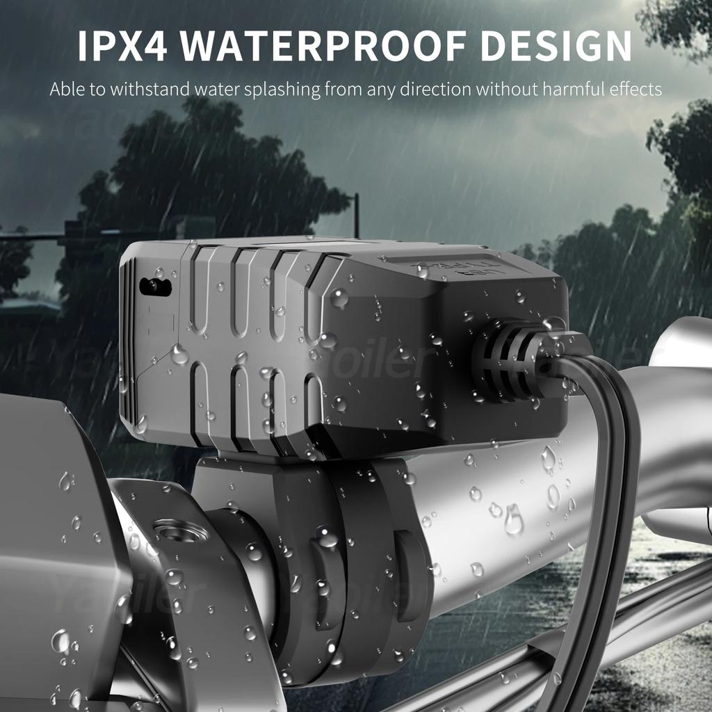 New QC3.0 Motorcycle USB Charger 12V Waterproof PD3.0 Port Socket Handlebar Quick Charger Adapter W/ Voltmeter Moto Accessories