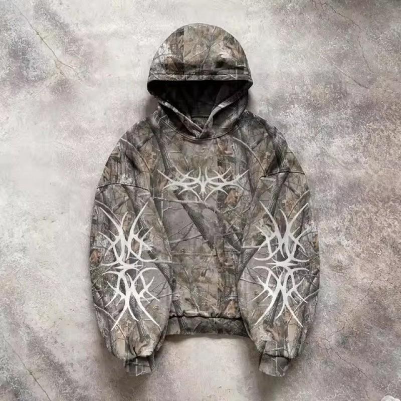 Unisex Oversized Hooded Sweatshirt With Graphic Print Streetwear Y2K Retro Loose Fit Long Sleeve Pullover Fall