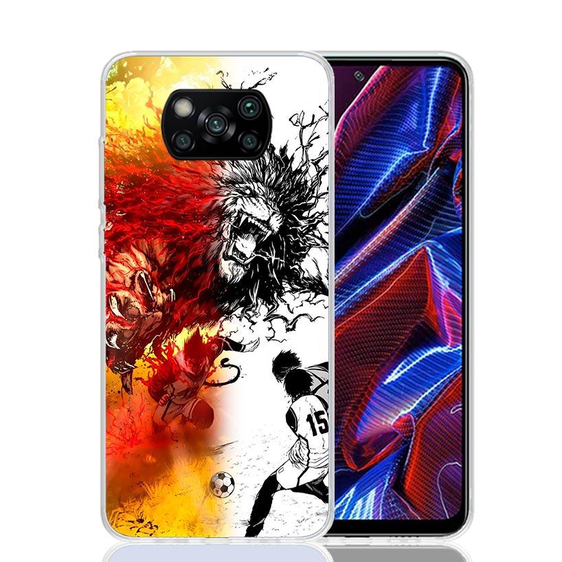 Blue Lock Football Anime Phone Case For Xiaomi Poco X7 X6 X5 Pro F7 Ultra Redmi 15C 15 13 13C 12 12C 10 10A 10C 9 9A 9C 9T Cover