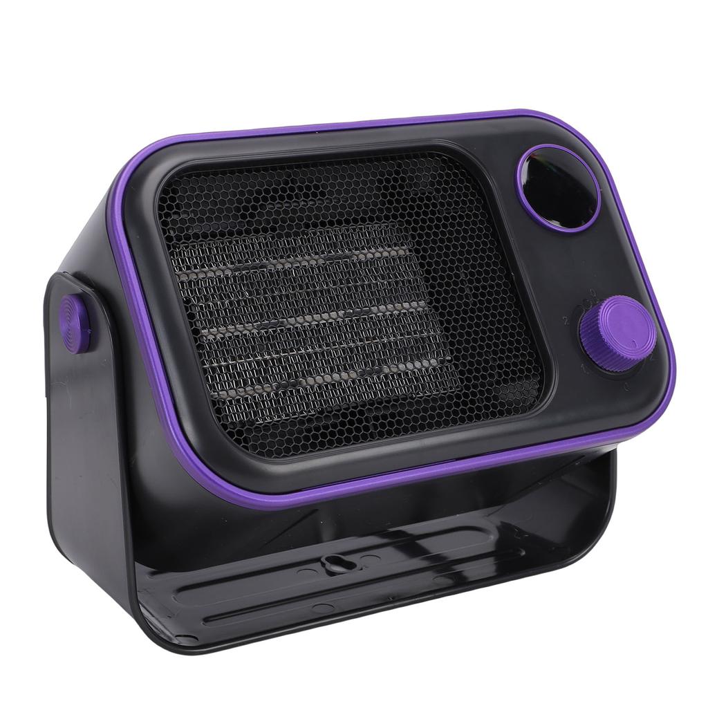 Desktop Heater Quiet Quick Heating   Ceramic Heater with 2 Speed Setting Tip Over Overheating Prevention for Indoor 1200W