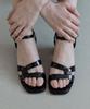 Spur Voile Color Blocking Sandal 7.8Cm Strap Sandals -Us9056 (3Color)