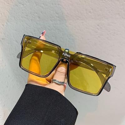 New Lightweight Square Fashion Multifunctional Men's and Women's Decorative Glasses Ins Style