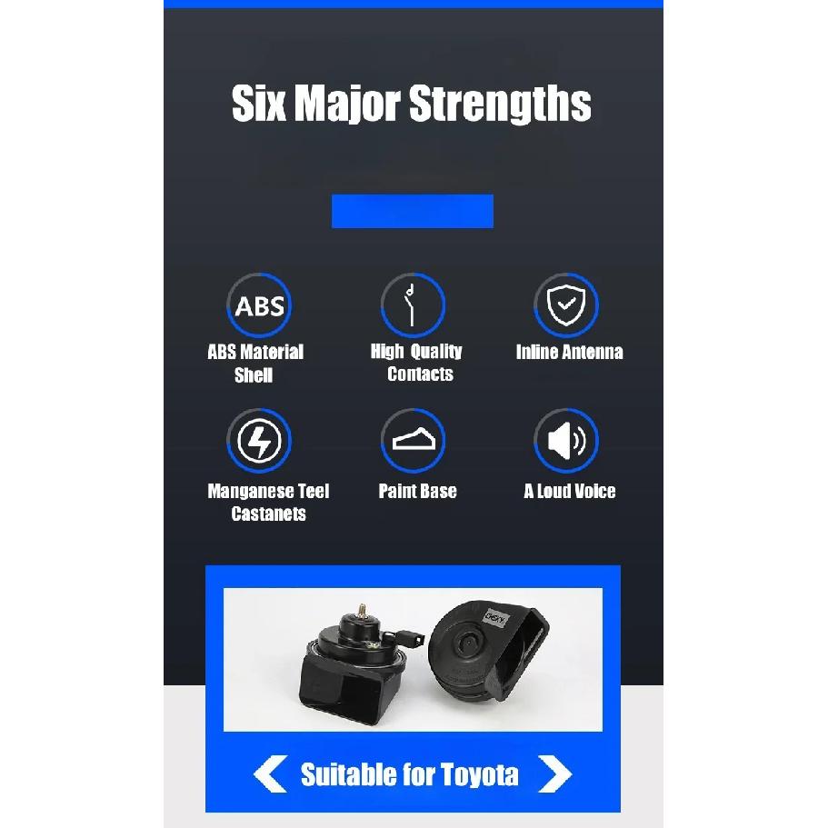 2Pcs 110dB 12V  Car Snail Horn Car Speakers Tweeter High Bass Waterproof Whistle Horn For Toyota For Lexus For Subaru