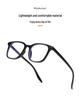 Unisex Ultralight Square Anti-Blue Light Glasses Frame, Non-Prescription with Myopia Lens Option
