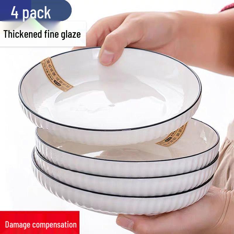 High-Value Japanese Ceramic Deep Dinner Plate for Stir-Fry & Vegetables