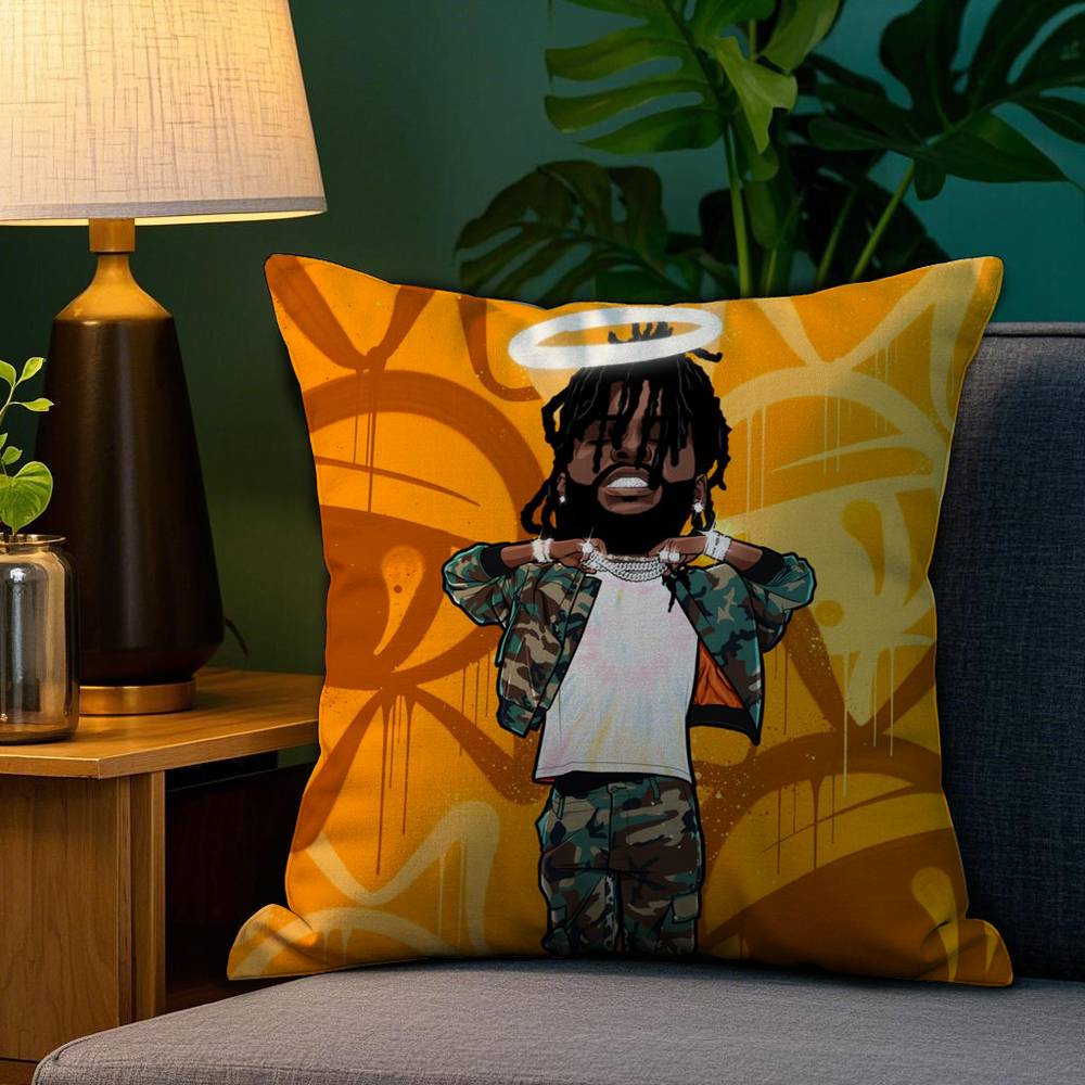 

Rapper CChief KKeef Pillow Case Sofa Living Room Bedroom Doublesided Printing Square Cushion Nap Time Pillow Case 30x30cm
