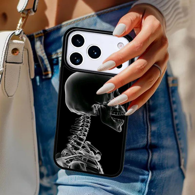 Skeleton X-Ray Phone Case For iPhone 17 Air 14 15 13 12 Max Cover For Apple 16e 11 Pro Max Plus Coque