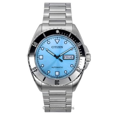 Sport Stainless Steel Light Blue Dial Automatic NH7530-52L 100M Men's Watch