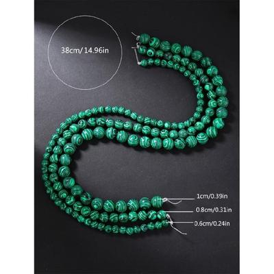 Malachite Round Beads For Jewelry Designers Natural Stone Craft Beads DIY Bracelet Necklace Making Supplies
