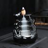 Mini Ceramic Censer Zen Decor Lotus Tower Burner Creative Backflow Incense Burner  Meditation