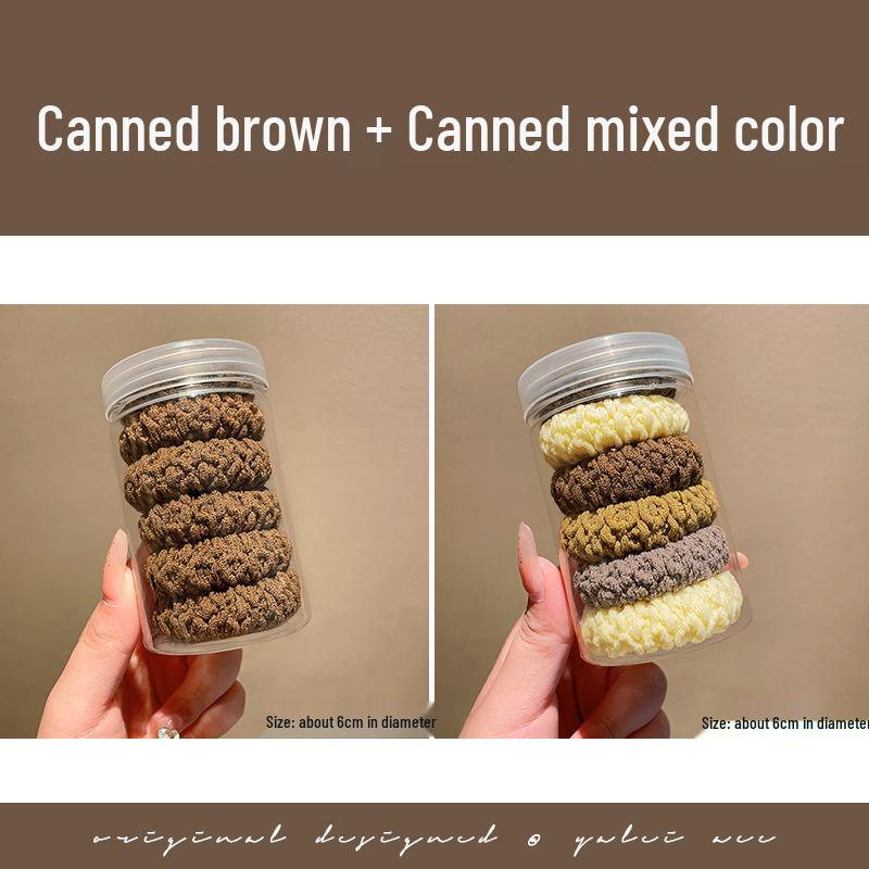 Women's Seamless Rubber Band Hair Tie - 2025 New High Ponytail, Simple Design with Leather Cover