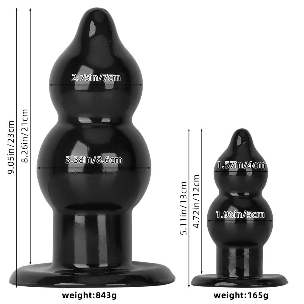 Extra Large Black Tapered Anal Plug for Stretching, Fisting, Men & Women – Super Wide Design for Relaxed Play