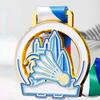 Spersonalizowany Metalowy Medal do Badmintona, Złoty, Srebrny, Brązowy, Nagroda Souvenir na Studenckie Zawody Sportowe, Mały Medal do Zawieszenia na Szyi, 2 Szt.