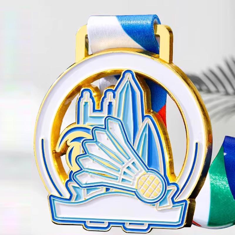 Spersonalizowany Metalowy Medal do Badmintona, Złoty, Srebrny, Brązowy, Nagroda Souvenir na Studenckie Zawody Sportowe, Mały Medal do Zawieszenia na Szyi, 2 Szt.