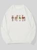 Men's Christmas Decorated Donkey Pattern Casual Round Neck Sweatshirt | Loose Fit, Slightly Stretchy Fabric, Men's Preferred