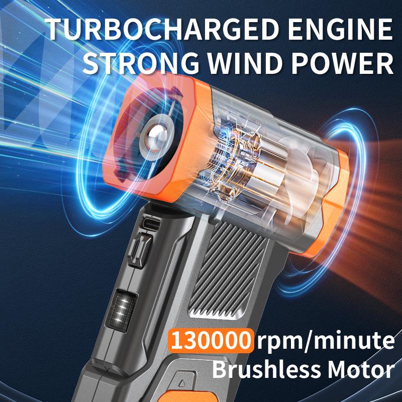 2026 New and Power  X6 Mini Turbo Jet Fan Portable Turbo Violent Fan 130000RPM Jet Turbo Blower Brushless Motor Handheld Duct Fan Cleaning Fan