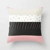 Nordic Ins Style Pink Geometric Pattern Ultra-short Velvet Pillowcase Cushion Pillowcase Pillowcase