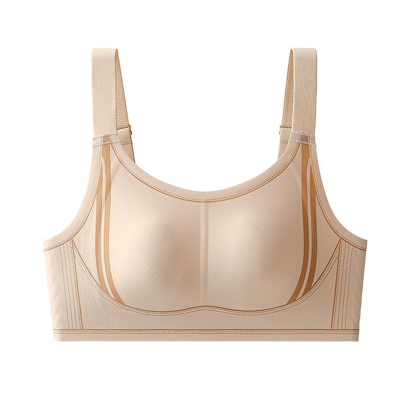 One-piece fixed cup shockproof fitness sports bra high-strength large chest shock-absorbing gathering beautiful back sports underwear women