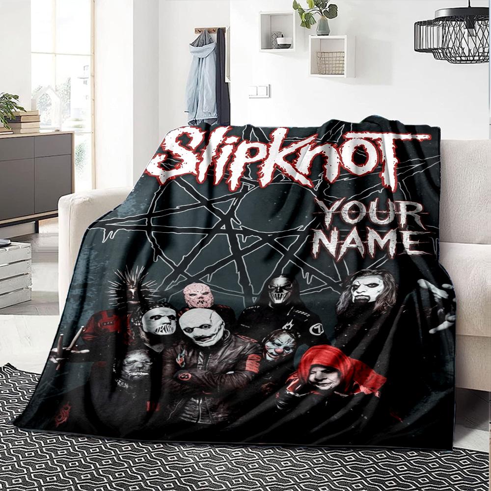 Name Individuell Slipknot Print Flanelldecke Hohe Qualität Warm Bequem Decke für Alle Jahreszeiten Perfekt für Geschenke Heimdekoration