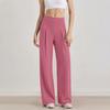 Pantaloni de yoga cu talie înaltă pentru femei: Pantaloni de Yoga Drepți cu Efect Transparent – Largi, Respirabili, cu Picior Lat, Subțietori