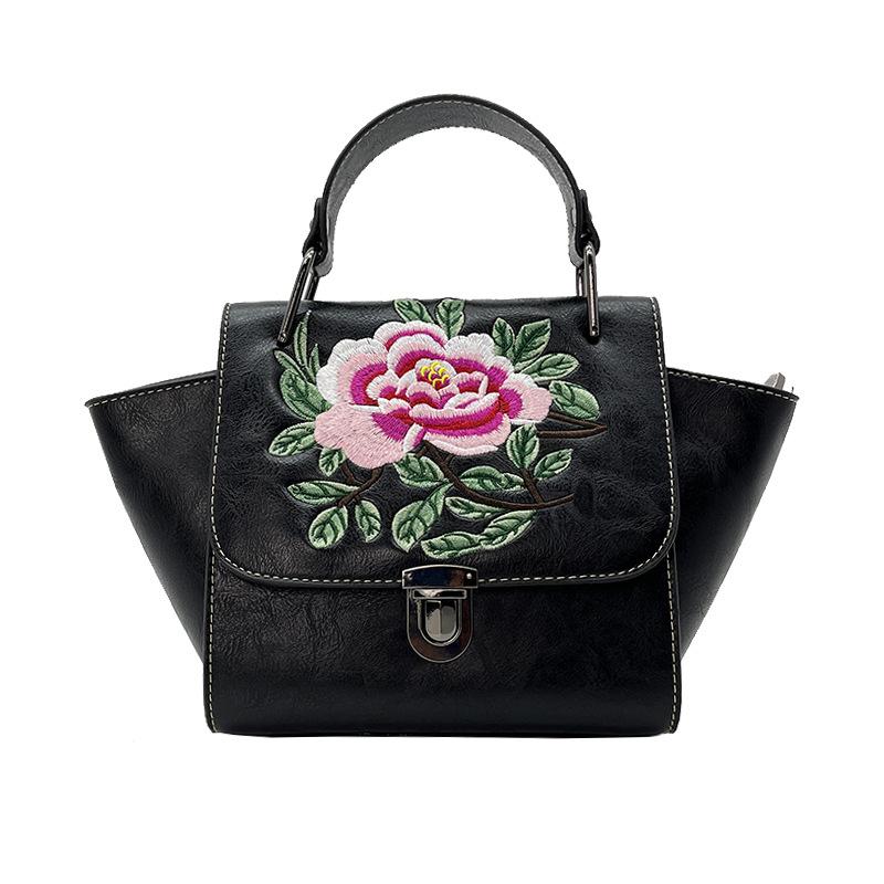 Handbag Women's Chinese Style Embroidery Women's Bag Ethnic Style Single Shoulder Crossbody Bag