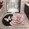 Light Luxury 3D Floral Irregular Shape Diatom Mud Floor Mat - Water-Absorbent, Quick-Drying, Easy Care for Bathroom/Toilet