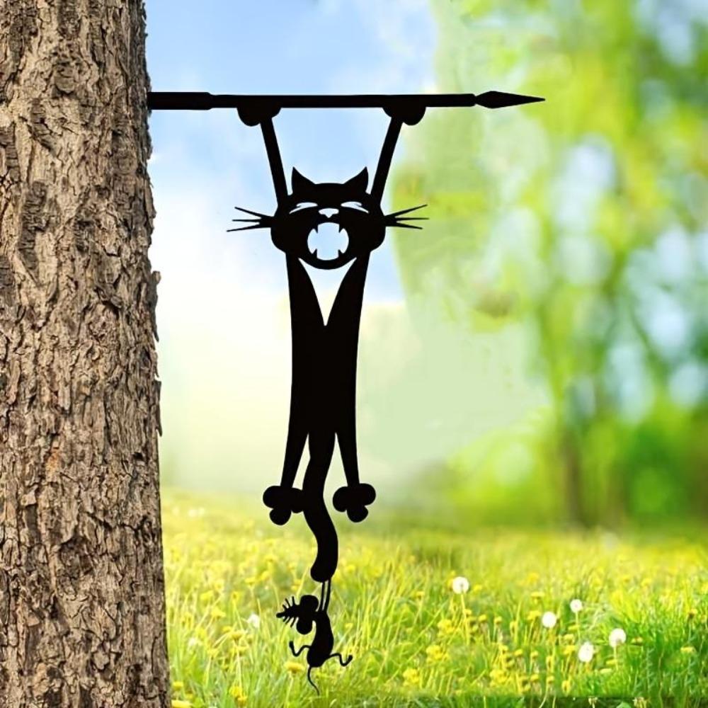 Metal Funny Silhouette Garden Stake for Lawn Yard Outdoor Indoor Home Decor Gift Halloween Christmas