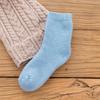 Unisex Thick Wool Terry Socks: Large Size, Warm, Mid-Tube, Solid Colors, Plus Velvet for Autumn and Winter