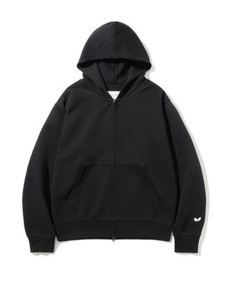 Butterfly Sportswear Original Embroidered Logo 2-Way Zip-Up Hoodie Black