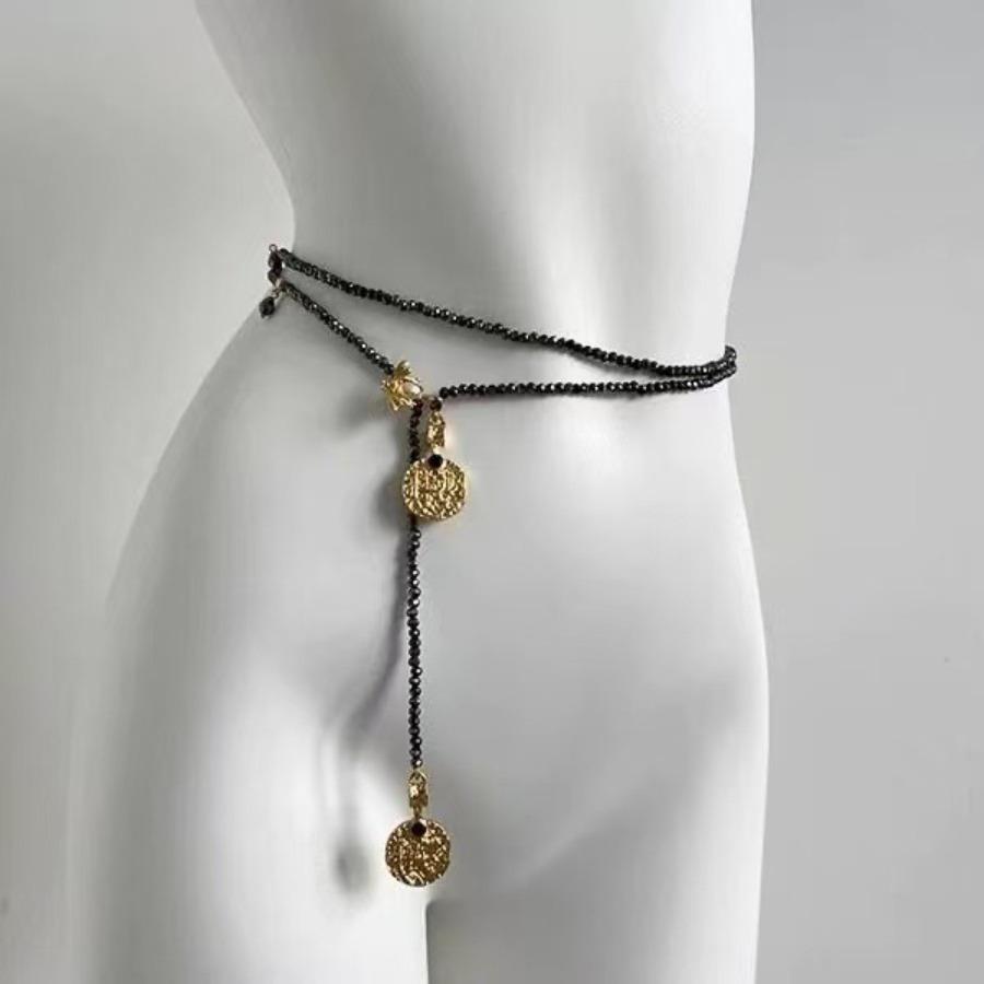 Spiritual flower pearl multi-layer tassel belt, body chain, light luxury and exquisite outer layer belt accessory